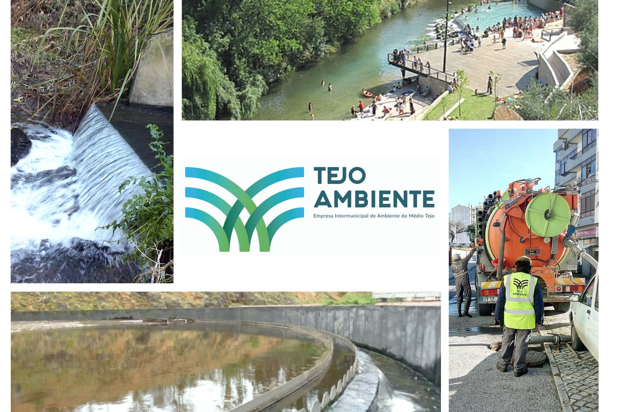 Fotografia: montagem de imagens de áreas de atuação da Tejo Ambiente